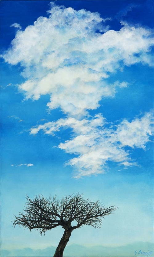 045 Giovanna Benzi-Si Parlano-2017-olio su tela cm 50x30